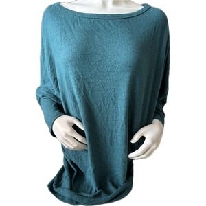 Korye‎ Womens Teal Dolman Sleeve Top Oversized Casual Blouse XL